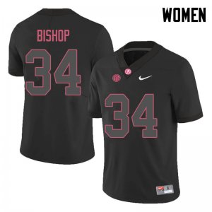 NCAA Women's Alabama Crimson Tide #34 Brandon Bishop Stitched College 2018 Nike Authentic Black Football Jersey LQ17V80BK
